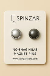Shiny Silver-Metal Hijab Magnet Pins